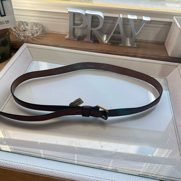 Fossil Brown Leather Belt #BB2 - Picture 1 of 4